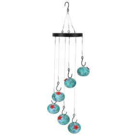 1Pc Wind Chimes Humming Bird Feeder Ant And Bee Proof Outdoor Hanging Hummingbird Feeder For Viewing Decoration For Garden Patio Yard Balcony