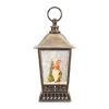 Gnome & Tree Snow Globe 11" Tall Plastic With 6-Hour Timer