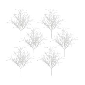 Glitter Bush (Set of 6) 24"H Plastic Stem