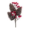 Cone & Berry Pick (Set of 6) 13.25"H Plastic Stem