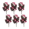 Cone & Berry Pick (Set of 6) 13.25"H Plastic Stem