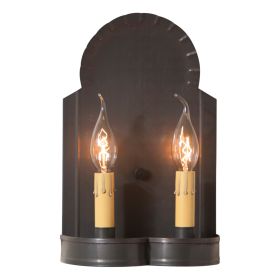 Hanover Double Wall Sconce in Kettle Black