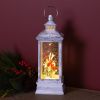 Snow Globe With Cardinal On Branch 4" x 12.75" Plastic 6-Hour Timer