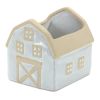Set Of 2 Porcelain House Planters