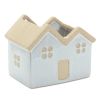 Set Of 3 Porcelain House-Shaped Planters