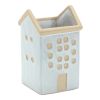 Set Of 3 Porcelain House-Shaped Planters