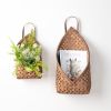 Bamboo Basket Wall Pockets (Set of 2) - 7" & 9.25" Lengths