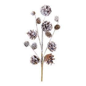 Snowy Pine Cone Spray (Set of 6) 22.25"H
