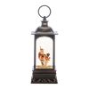 Santa & Snowman Snow Globe 10.5" Tall Plastic With 6-Hour Timer