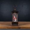 Santa & Snowman Snow Globe 10.5" Tall Plastic With 6-Hour Timer