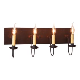 4-Light Vanity Light in Hartford Black over Red