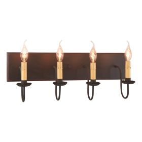 4-Light Vanity Light in Sturbridge Black with Red