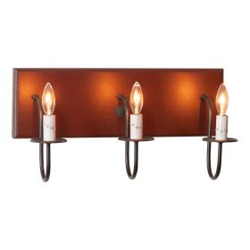 3-Light Vanity Light in Rustic Red