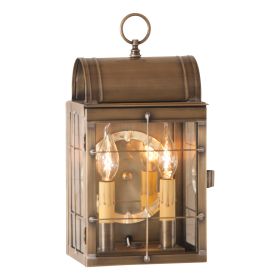 Toll House Wall Lantern in Weathered Brass - 2-Light
