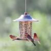 Copper Bird Feeder With Plastic Seed Reservoir Tube