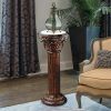 Imperial Wood Marble Inlaid Column Large