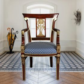 Dark Wood Solid Mahogany Dining Chair