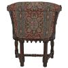 Dark Wood Hand Carved Solid Mahogany Dining Chair
