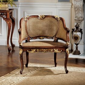 Dark Wood Solid Mahogany Patio Rattan Chair