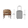 Dark Wood Solid Mahogany Patio Rattan Chair
