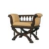 Dark Wood Solid Mahogany Porch Bench