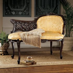 Dark Wood Solid Mahogany Chaise Lounge