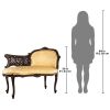 Dark Wood Solid Mahogany Chaise Lounge