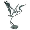 Winged Heron Salute To The Sun Bronze Bird Statue