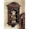 Mahogany Wall-Mounted Display Cabinet In Dark Wood