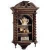 Mahogany Wall-Mounted Display Cabinet In Dark Wood