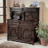 Dark Wood Mahogany Cupboard With Drawers & Cabinets