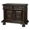 Dark Wood Mahogany Cabinet With Storage Drawers