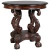 Dark Wood Solid Mahogany Round Coffee Table