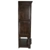 Dark Wood Mahogany Cabinet With 3 Shelves & 2 Drawers