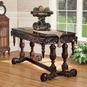 Dark Wood Solid Mahogany Rectangular Table
