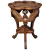 Dark Wood Solid Mahogany Patio Side Table