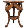 Dark Wood Solid Mahogany Patio Side Table