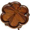 Dark Wood Solid Mahogany Patio Side Table
