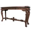 Dark Wood Solid Mahogany Console Table