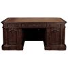 Dark Wood Solid Mahogany Rectangle Desk