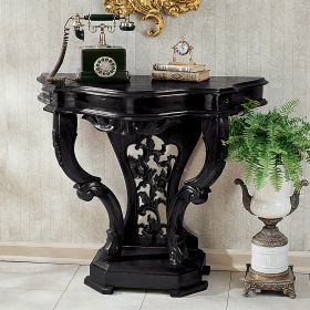 Black Hand Curved Console Table