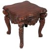 Dark Wood Solid Mahogany Side Patio Table