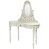 Solid Mahogany With Rich Cream Finish Vanity Table