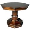 Dark Wood Solid Mahogany Octagonal Coffee Table