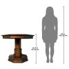 Dark Wood Solid Mahogany Octagonal Coffee Table