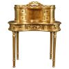 Solid Mahogany With Real Gold Leaf Finish Desk