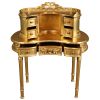 Solid Mahogany With Real Gold Leaf Finish Desk