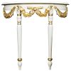LOUIS XVI CRESCENT RIBBON WALL CONSOLE TABLE