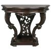 Dark Wood Brown Mahogany Console Table