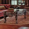 Dark Wood Mahogany Rectangular Coffee Table